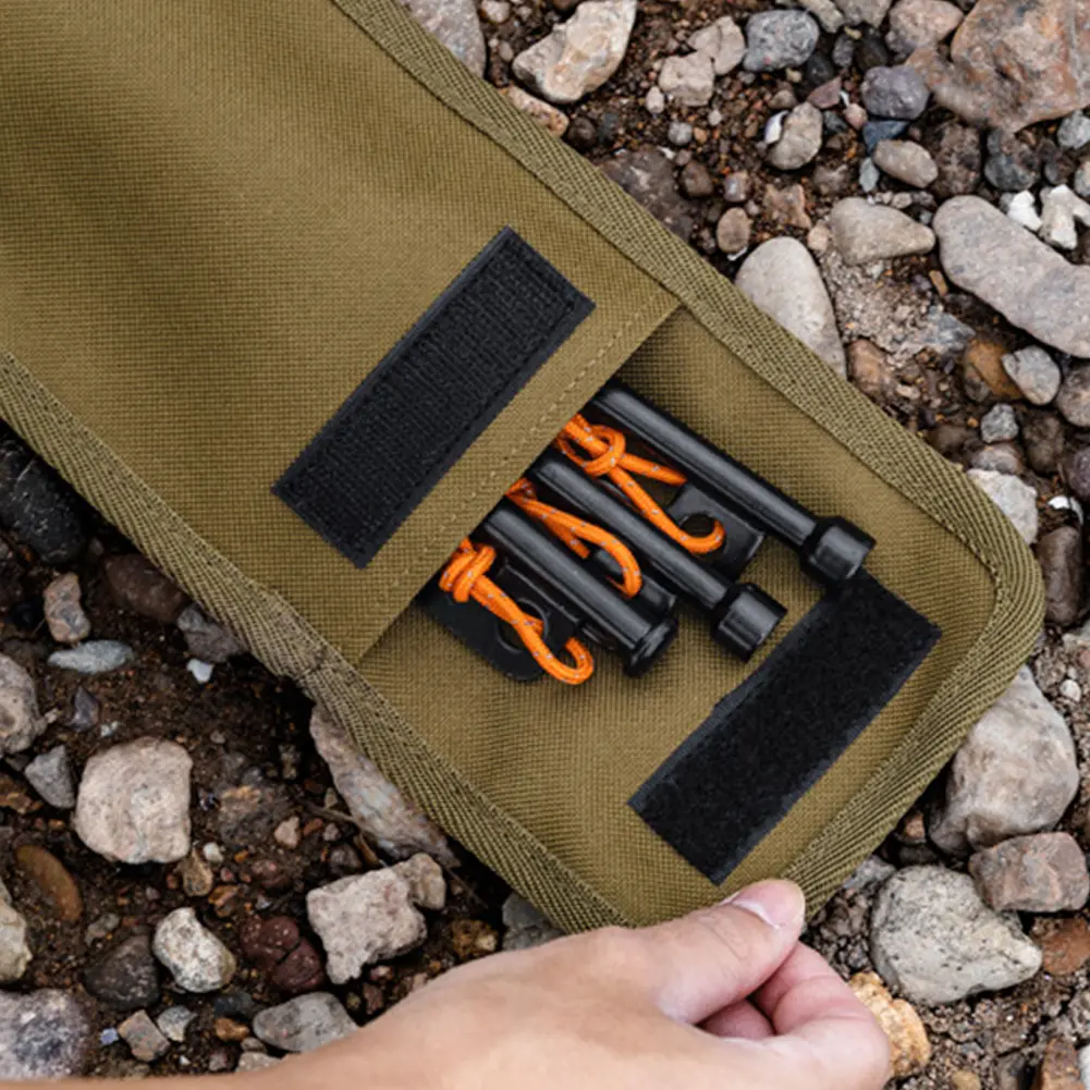 8.66 X 4.92 X 1.18 In Camping Tent Stake Bag Portable Tent Peg Bag Tent Stake Storage Bag for Hiking Outdoor Use Camping