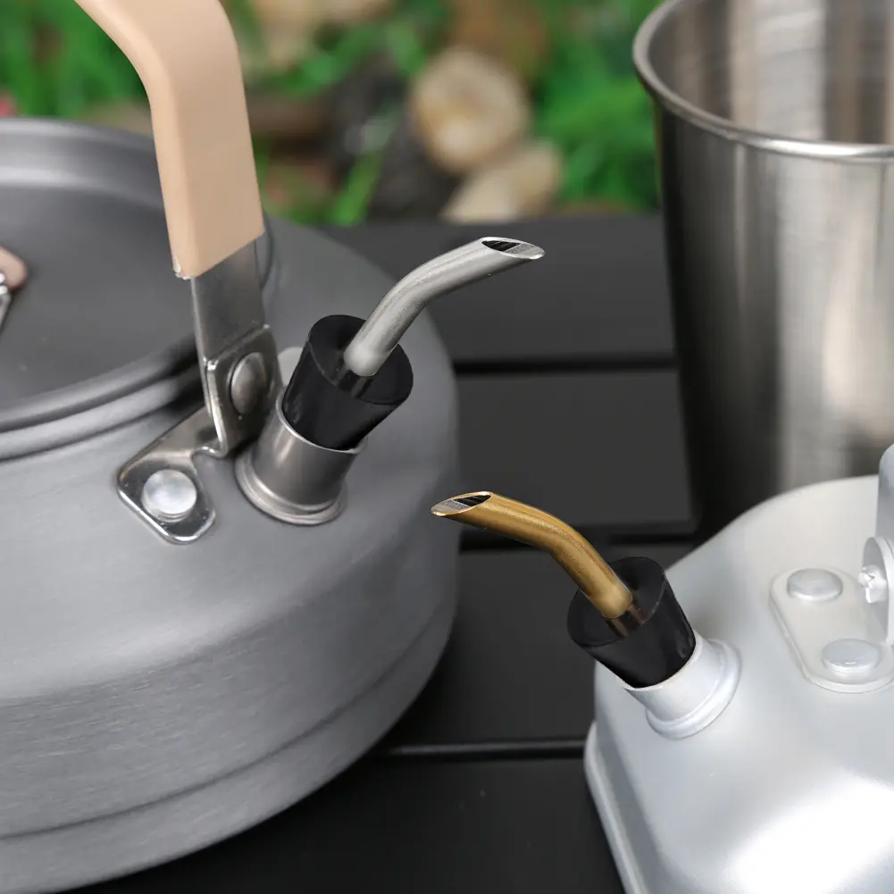 Camping Kettle Spout Extension Nozzle Food-Grade Silicone Stainless Steel Teapot Extension Tube Multifunctional for Camping