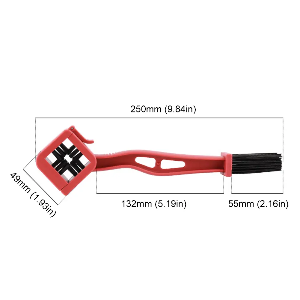 5Pcs Motorcycle Mountain Bike Chain Cleaning Brush Bicycle Scooter Double-end Chain Washing Chain Detailing Strong Cleaning Tool