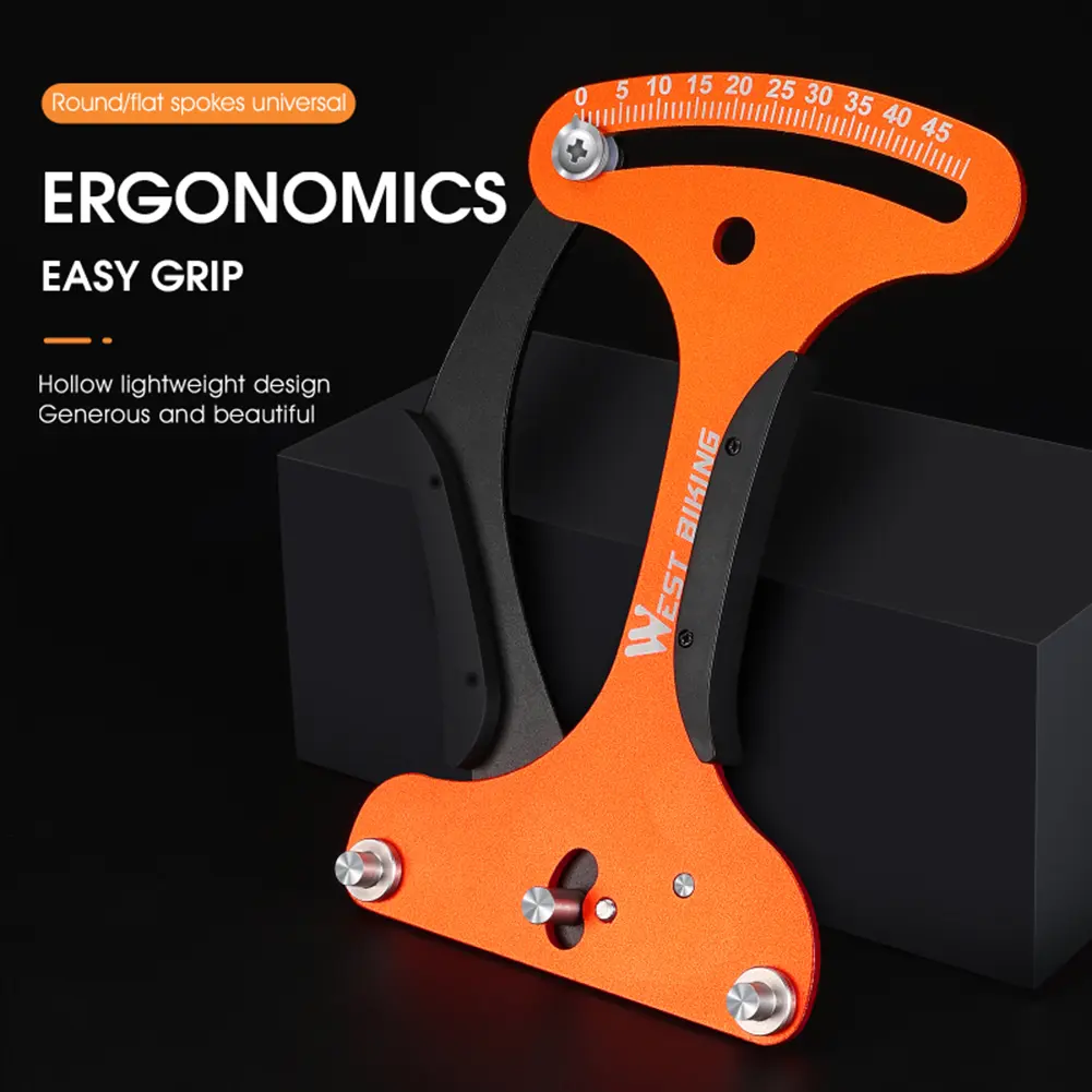 WEST BIKING MTB Bike Spoke Tension Meter Spokes Checker Wheel Builders Professional Repair Tools Aluminum Alloy