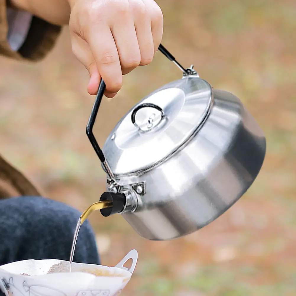 Camping Kettle Spout Extension Nozzle Food-Grade Silicone Stainless Steel Teapot Extension Tube Multifunctional for Camping