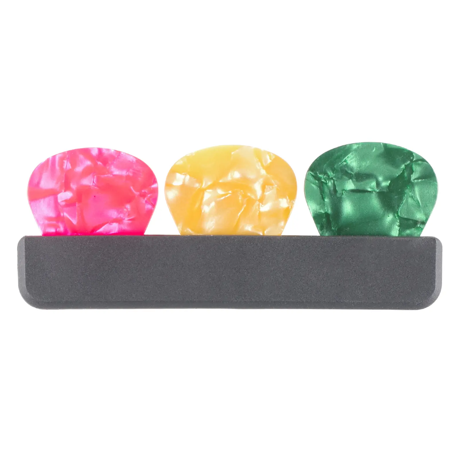 Guitar Pick Storage Holder Self Adhesive Rubber Guitar Picks Clip Wear Resist Portable Plectrum Pick Case for 0.46-1.5mm Picks