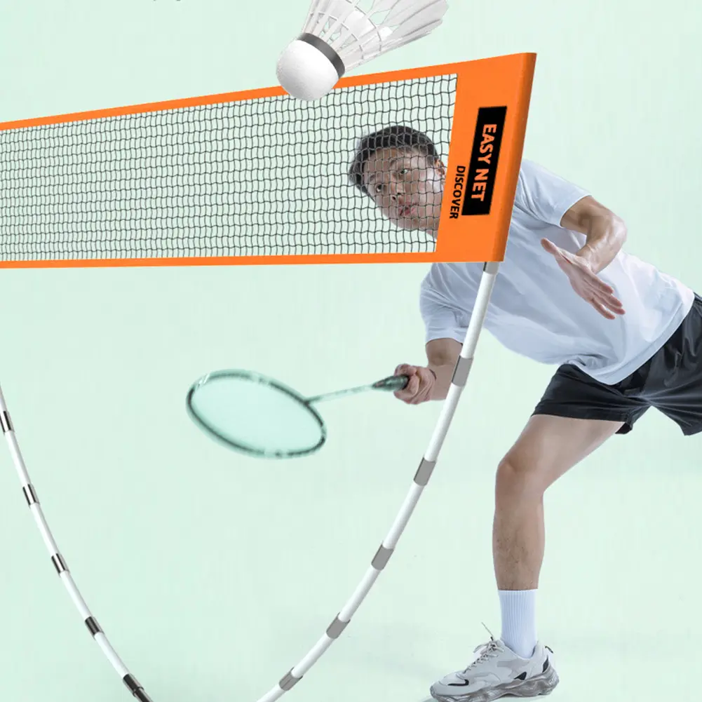 Professional Badminton Net Volleyball Tennis Training Square Net Easy Setup Height Adjustable Volleyball Net for Kids Adults