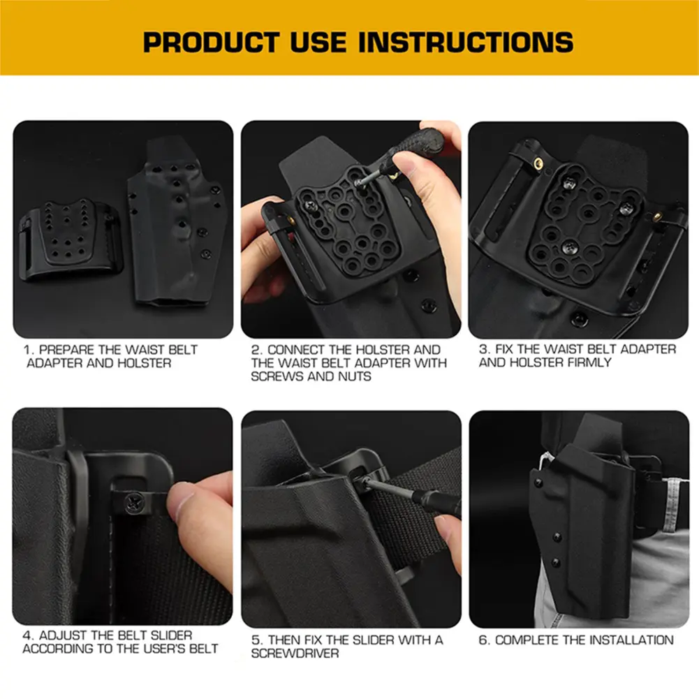 Nylon Wait Belt Quick Pull Adapter Multi-holes Waist Belt Holster Adapter Wear Resistant Adjustable Accessories