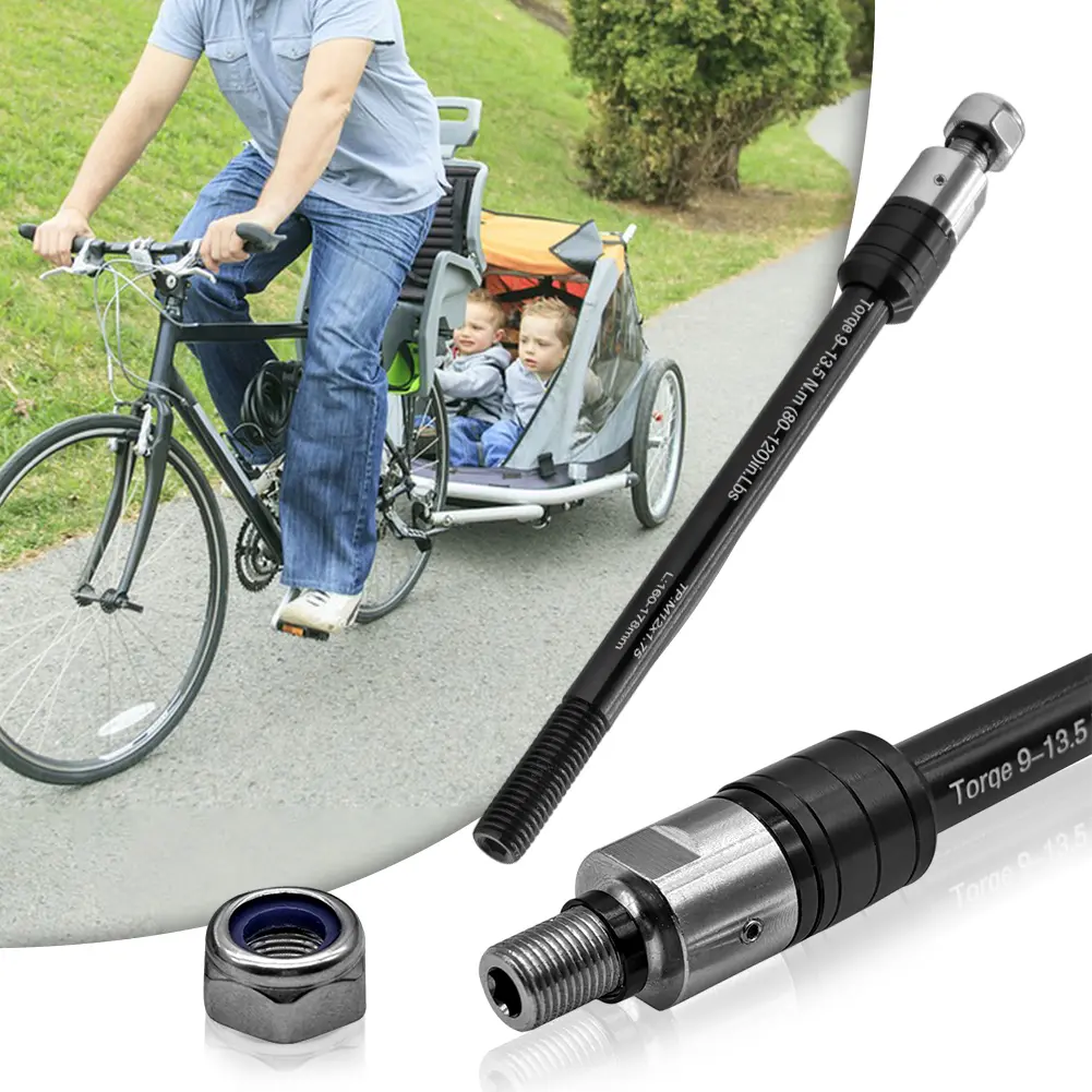 Bicycle Trailer Thru Axle 160-178mm Cargo Trailer Kid Trailer Thru Axle Bike Trailer Hitch Axle Bike Accessories