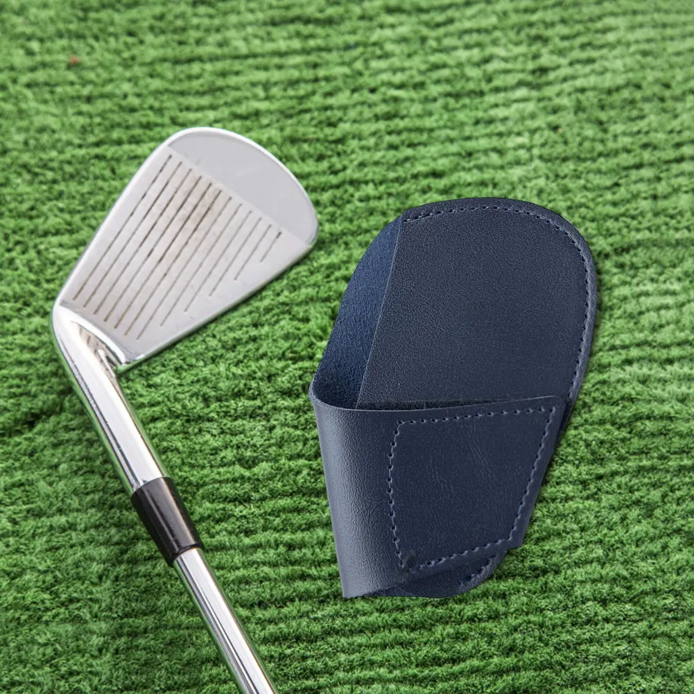 10-1PCS Portable Swing Iron Club Head Cover Solid Color Rod Head Protective Case Wedges Leather Covers Practical Sport Accessory