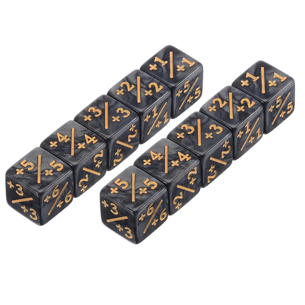 10 Pieces D6 Dice Gathering Game Counters Token Dice Stats Dice Counters Compatible with CCG/Card for Adults for Board Game