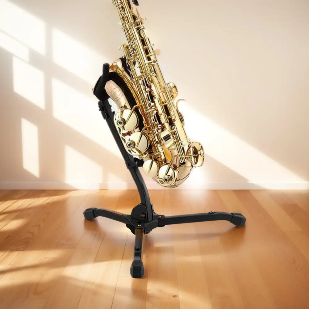 Alto Tenor Saxophone Stand Portable Folding Sax Tripod Metal Holder Adjustable Saxophone Floor Bracket Musical Instrument Parts