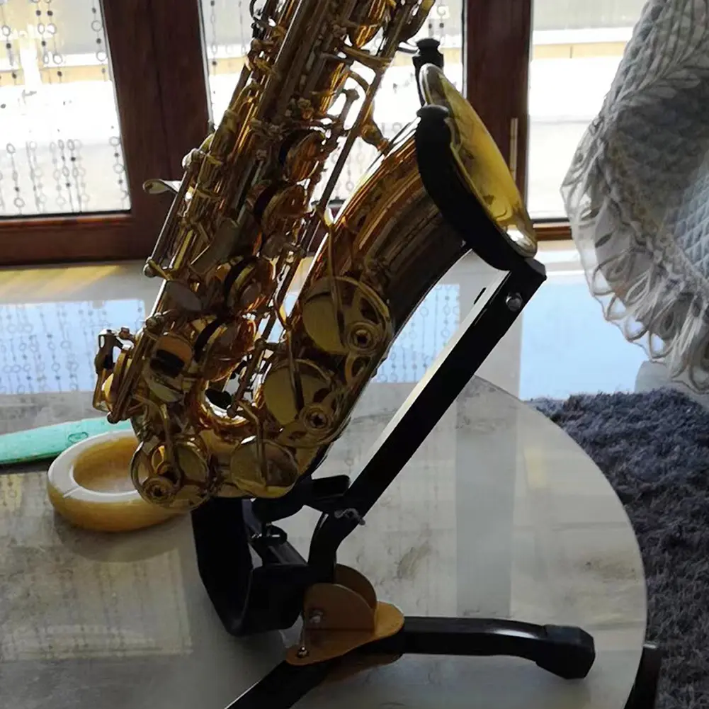 Alto Tenor Saxophone Stand Portable Folding Sax Tripod Metal Holder Adjustable Saxophone Floor Bracket Musical Instrument Parts