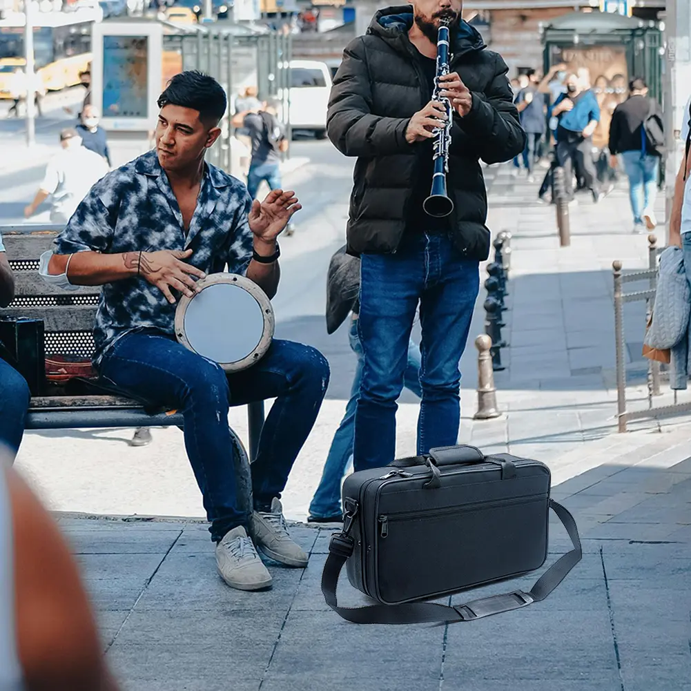 Clarinet Case Oxford Cloth Clarinet Storage Carrying Case with Shoulder Strap Clarinet Box Clarinet Protection Accessories