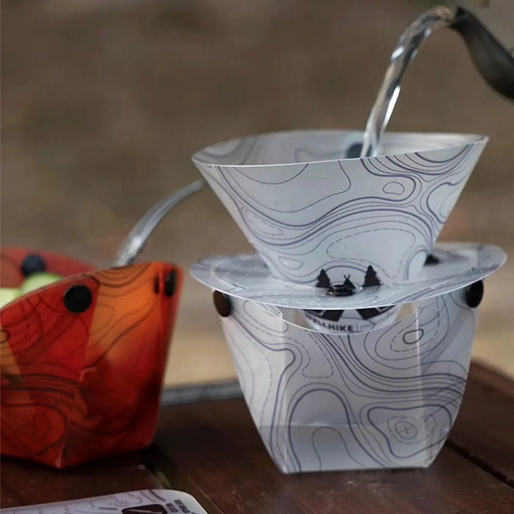 Outdoor Multi-Purpose Tableware Space Saving Ultra Light Tableware Set Reusable Plastic Bowl Plate Cup Filter for Camping Hiking