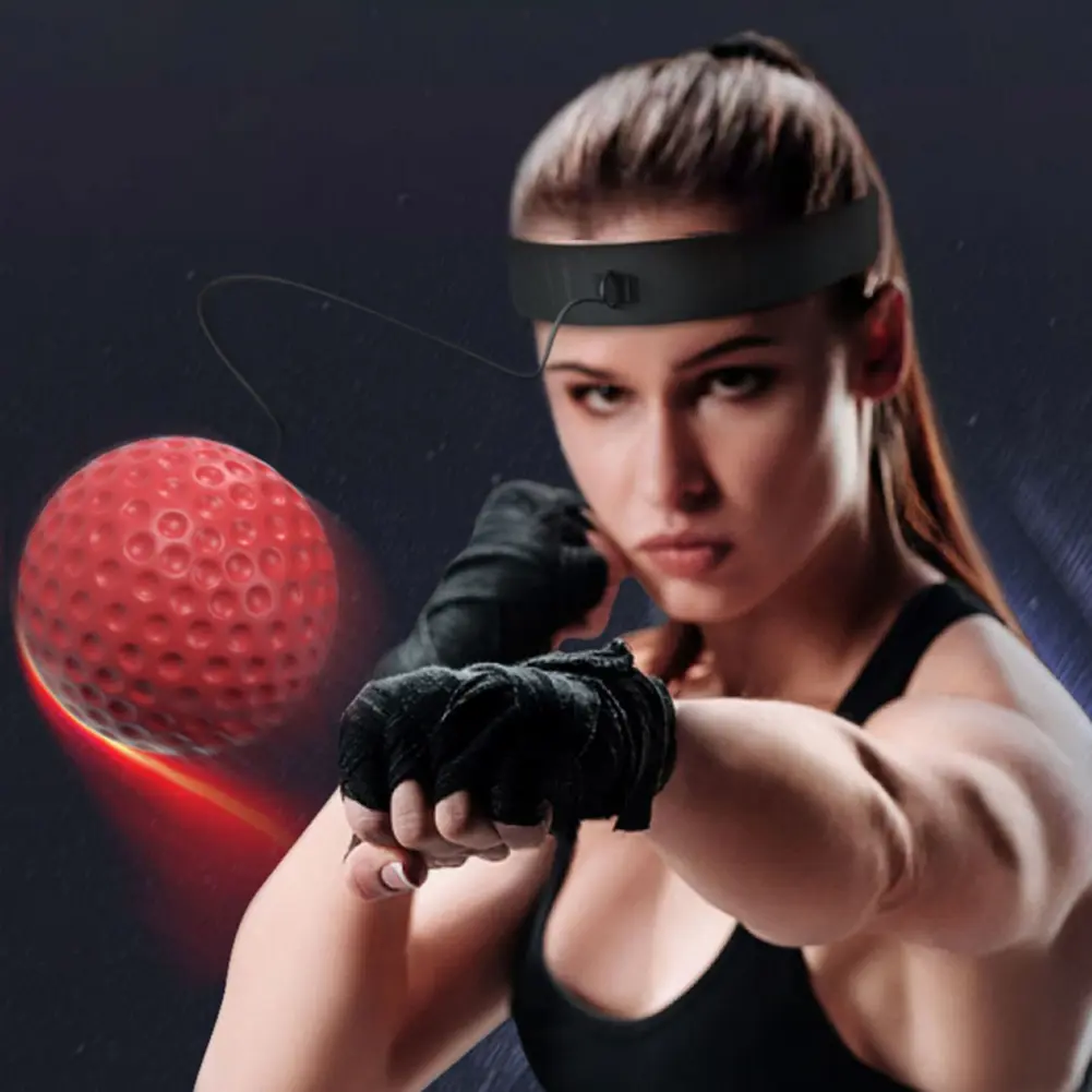 Boxing Reflex Speed Ball with Headband Hand Eye Coordination Training PU Boxing Training Ball Improve Speed PU Boxing Equipment