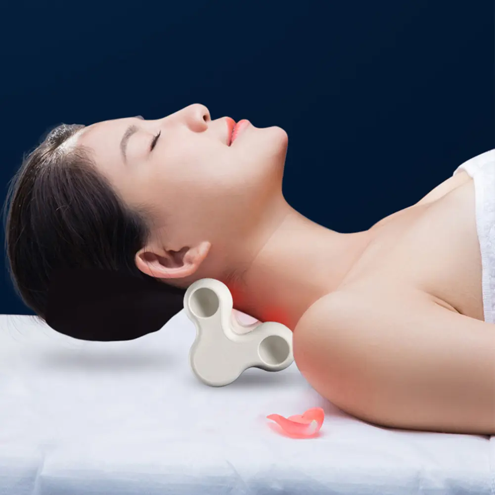 Neck Massager Stress Relief Cervical Spine Alignment Device Trigger Point Neck Stretcher for Shoulder Spine Back Waist