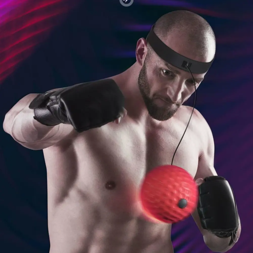 Boxing Reflex Speed Ball with Headband Hand Eye Coordination Training PU Boxing Training Ball Improve Speed PU Boxing Equipment