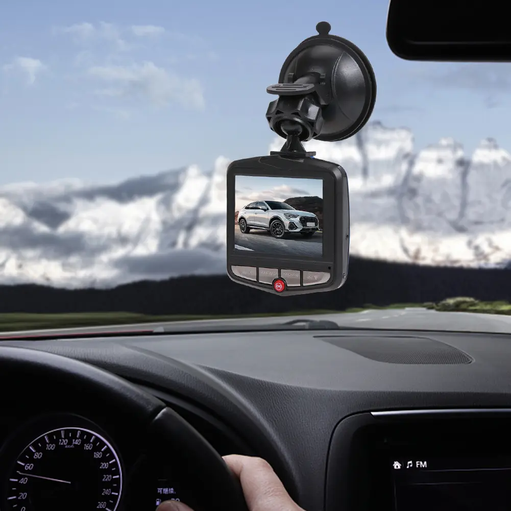 Car DVR Suction Cup HD 1080P Vehicle Video Recorder Night Vision Driver Recorder 2.4 Inch LCD Screen Motion Detection G-Sensor