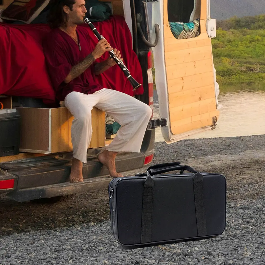 Clarinet Case Oxford Cloth Clarinet Storage Carrying Case with Shoulder Strap Clarinet Box Clarinet Protection Accessories