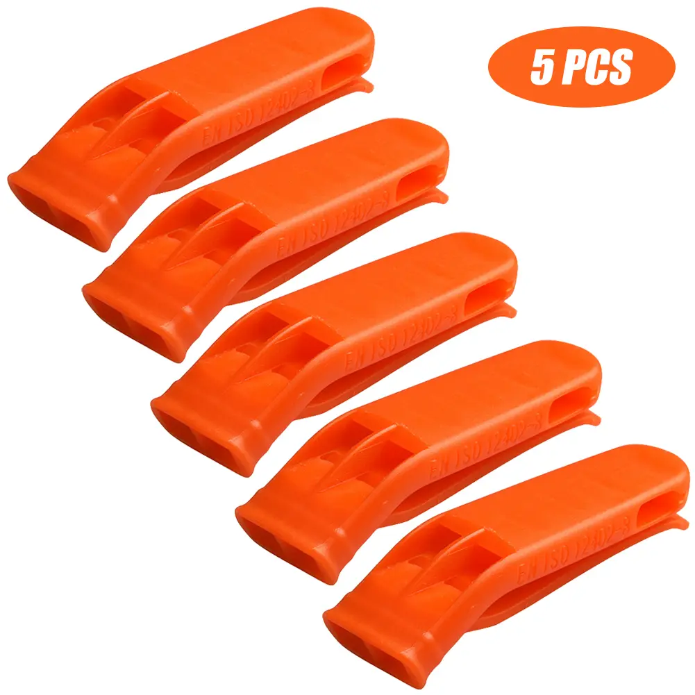 1/5/10pcs Sports Whistle Multifunction Outdoor Emergency Whistle Double Pipe Rescue Whistle Plastic for Camping Hiking
