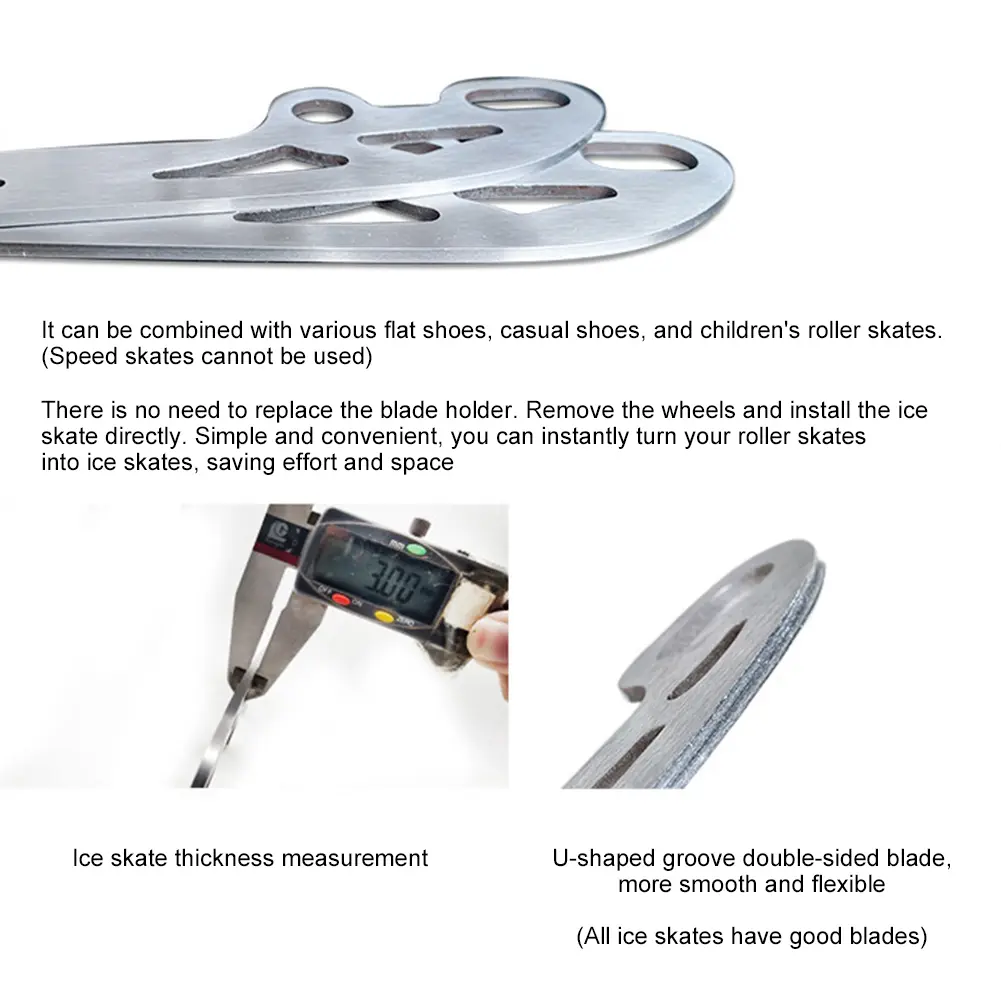 253/290mm Ice Skates Roller Skate Ski Blade Stainless Steel Inline Figure Ice Hockey Skate Adult Kid Size Ice-Skating Full Set
