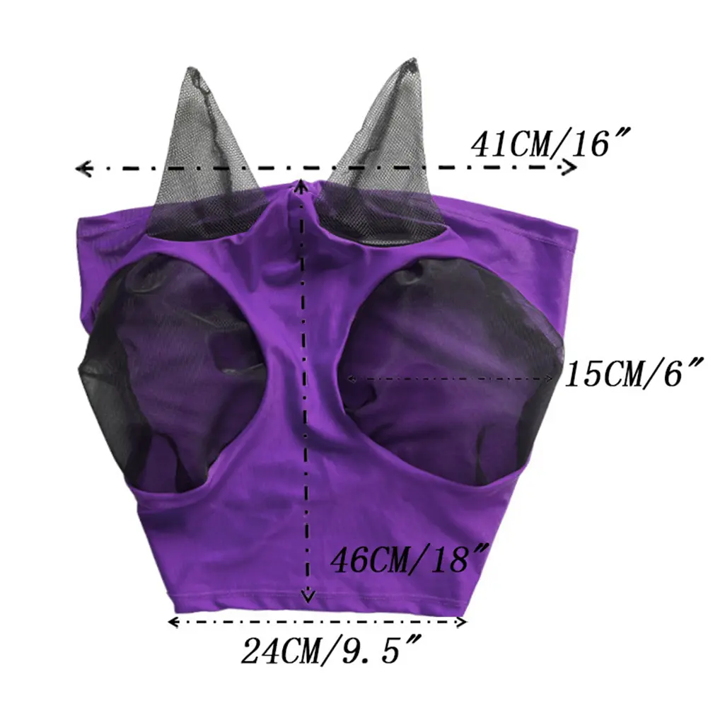 Anti-mosquito Horse Hood Mesh Fly Mask Hood Horse Mask Breathable Anti Mosquito Mask Ear Protection Fly Mask Bonnet Net