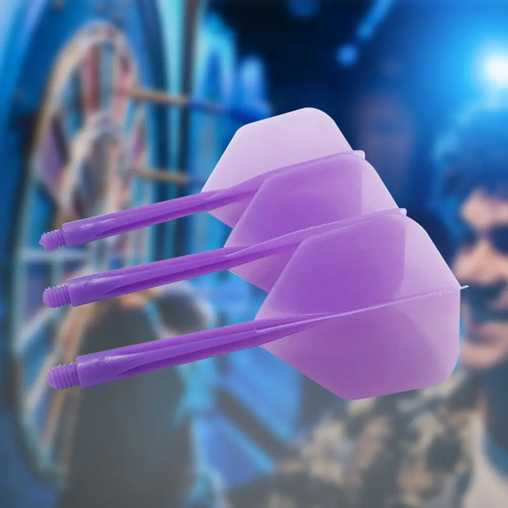 6Pcs Integrated Dart Shaft and Flights Standard Shape Dart Flights Shaft Transparent Integrated Dart Flights and Shafts Plastic