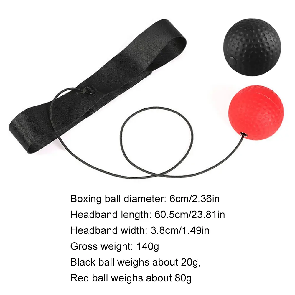 Reflex Punching Ball with Headband Hand Eye Coordination Training Boxing Reflex Speed Ball Improve Speed PU Boxing Equipment