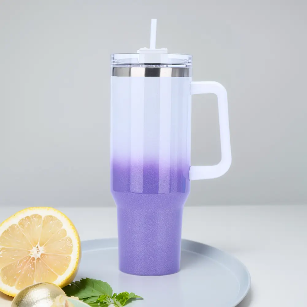 40oz Straw Vacuum Insulated Cup Stainless Steel Double-Layer Insulated Cup Vacuum Thermal Insulated Mug for Cold Hot Beverages