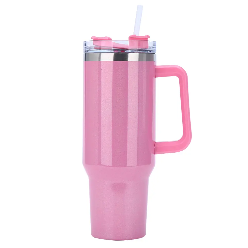 40oz Straw Vacuum Insulated Cup Stainless Steel Double-Layer Insulated Cup Vacuum Thermal Insulated Mug for Cold Hot Beverages