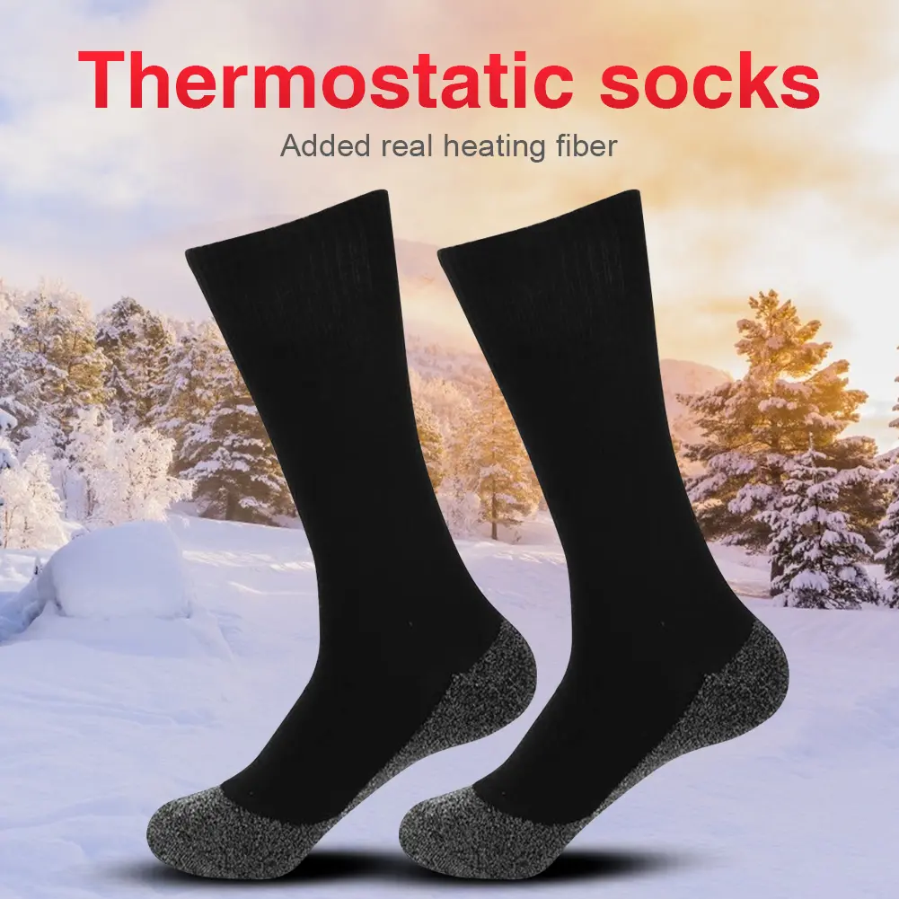 1/2Pairs Self-heating Socks Thermal Heated Socks Soft Elastic Thicken Anti-Slip Socks For Women Men Camping Fishing Cycling Ski