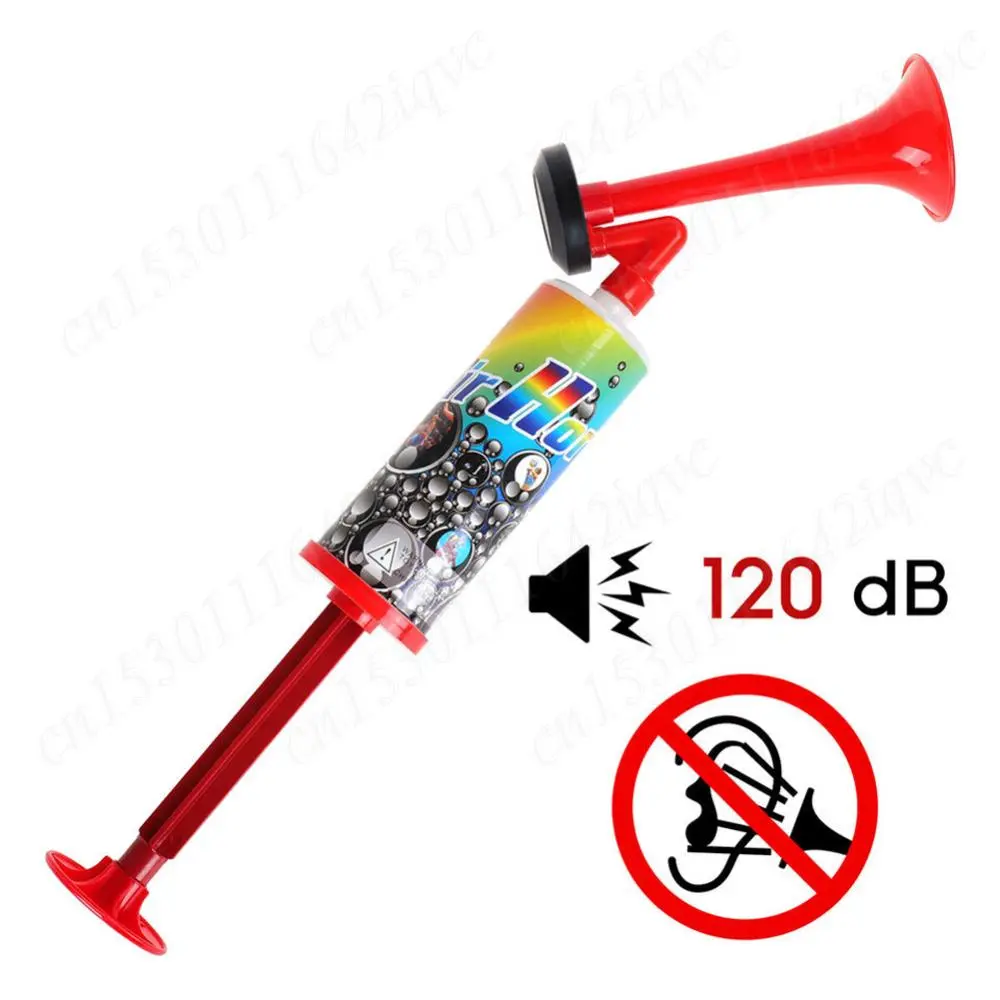 Football Stadium Horn Portable Soccer Air Cheering Horn Mini Handpush Pump Air Horn for Boating Sports Events Birthday Parties