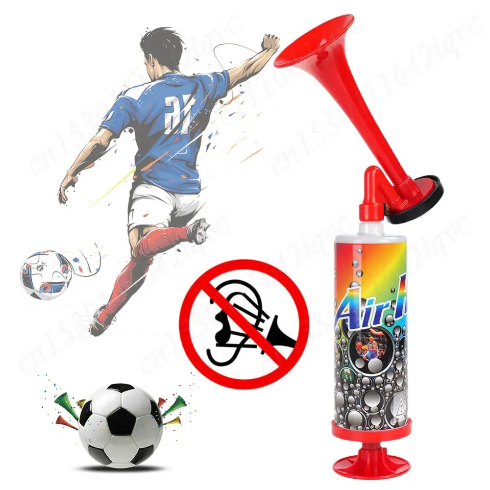 Football Stadium Horn Portable Soccer Air Cheering Horn Mini Handpush Pump Air Horn for Boating Sports Events Birthday Parties
