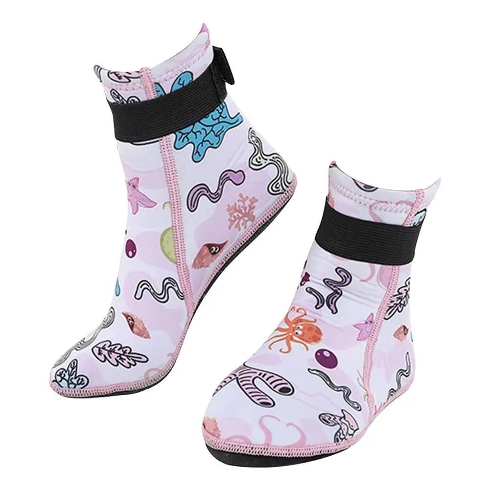 Children Neoprene Water Socks Sand Socks Anti-slip Wetsuit Socks Adjustable Toddlers Diving Socks Keep Warm for Water Sports