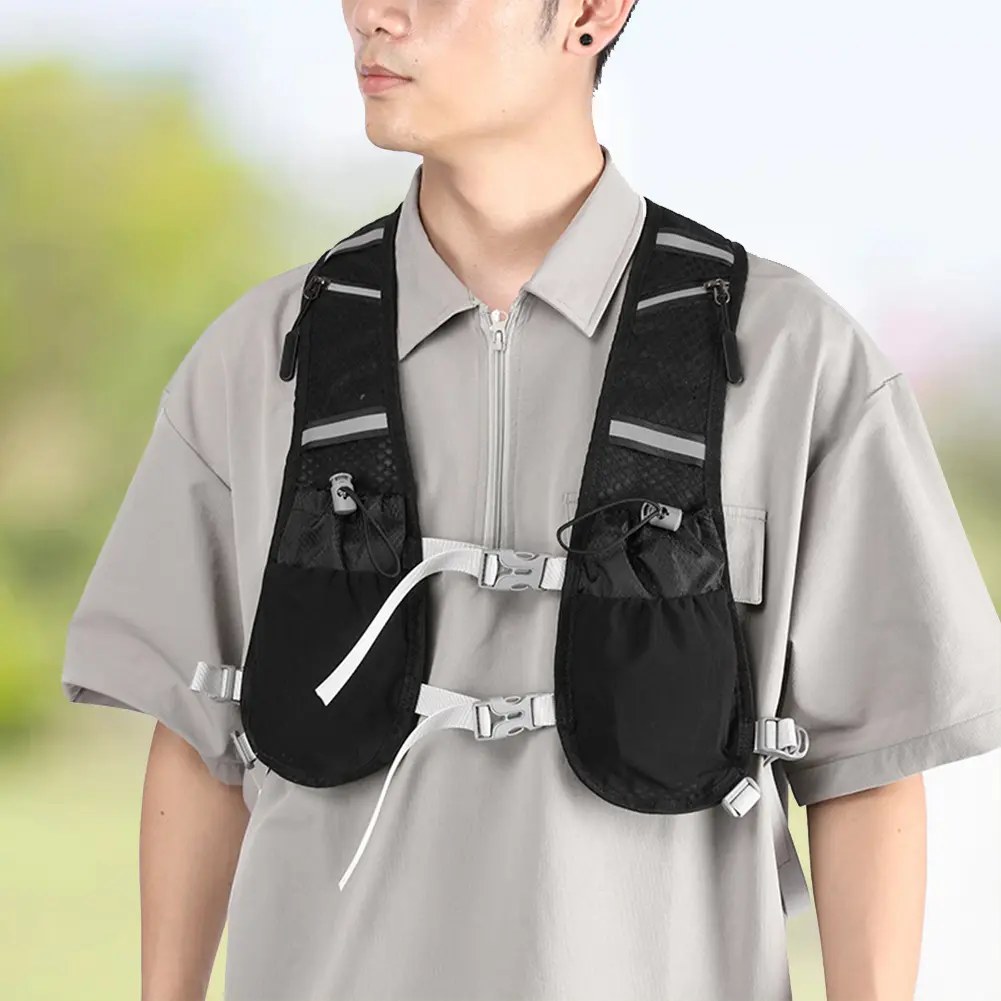 Hydration Running Vest Hiking Vest Pack Multi-pockets Lightweight Cycling Backpack Breathable for Trail Running Marathons