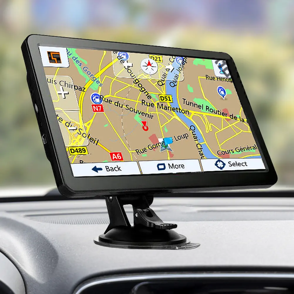 7 Inch HD Car GPS Navigation FM Transmitter Navigation System Touch Screen Portable Navigator Australia North America Europe Map