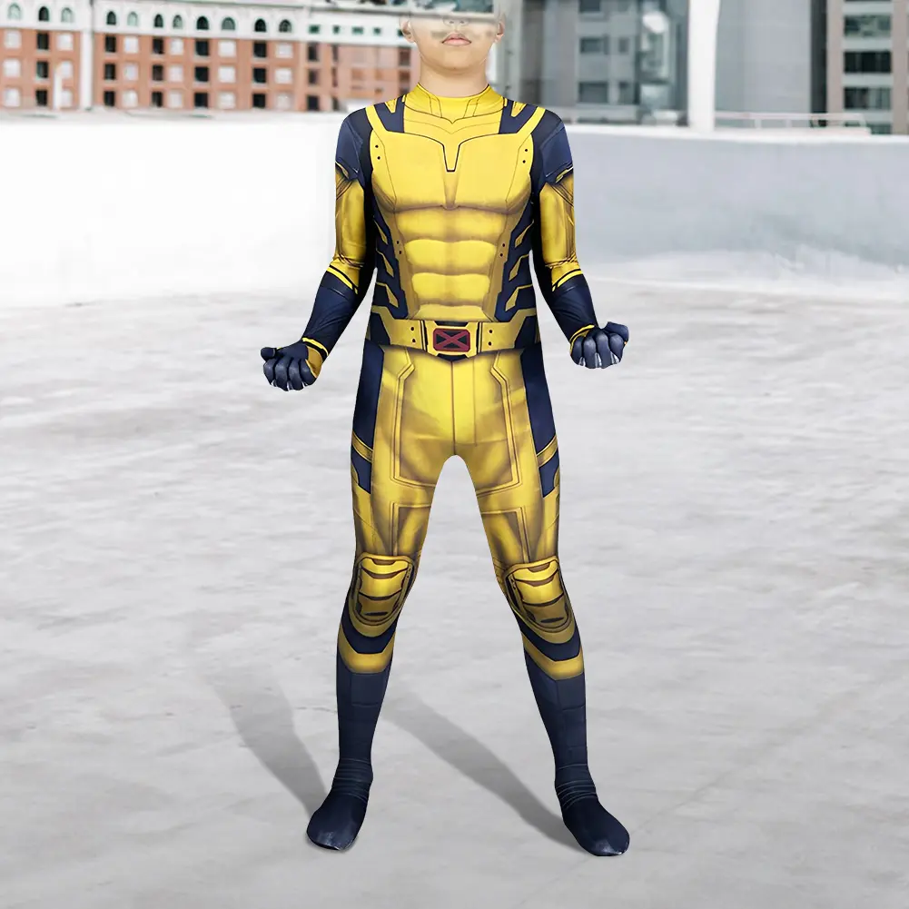 Superhero Cosplay Costume 3D Superhero Cosplay Bodysuit Wolverine Cosplay Costume for Halloween Man Outfit