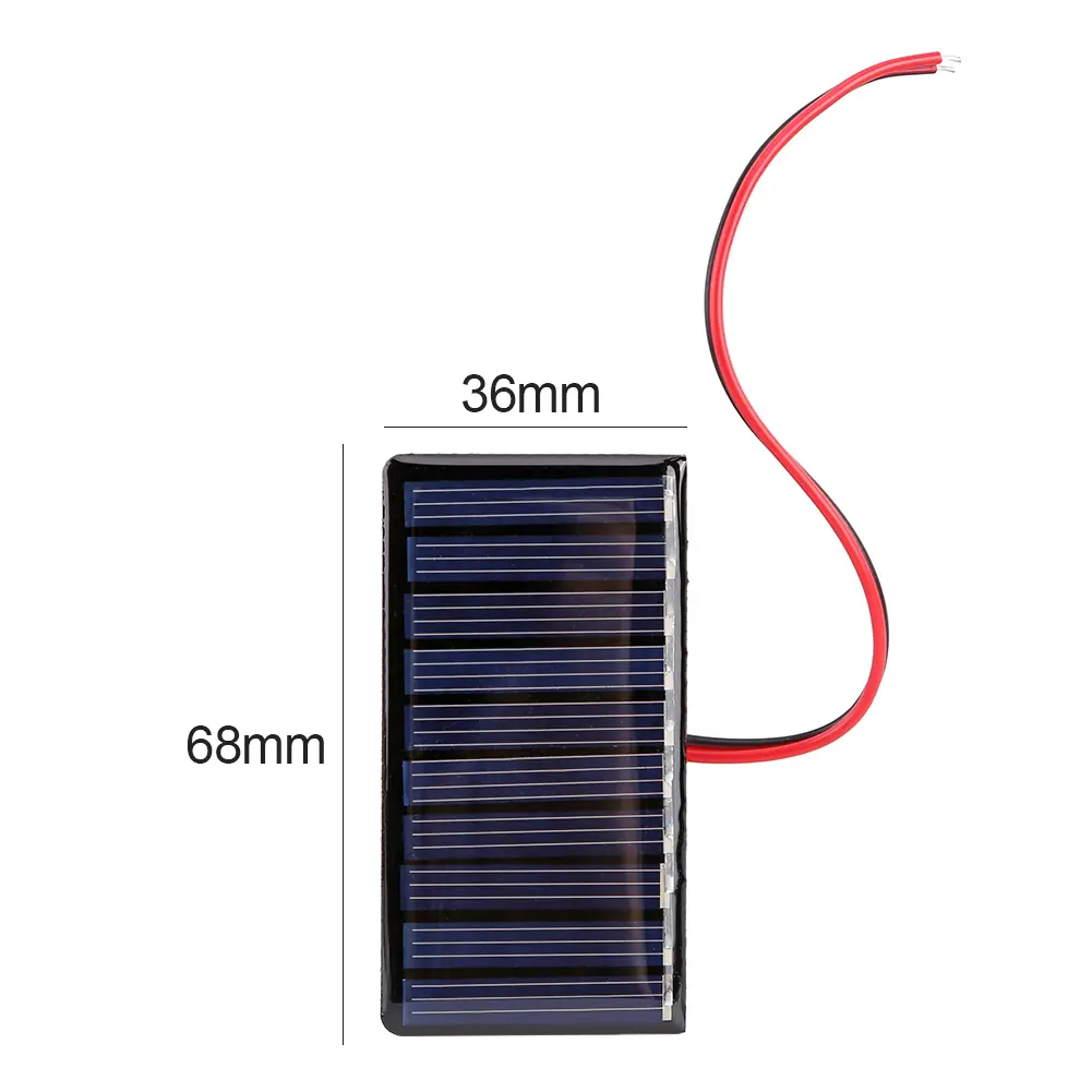 Solar Cells Outdoor Camping Hiking Solar Car Charger 0.3W 5V Polysilicon Epoxy Panel Module Lights Battery Power Charger