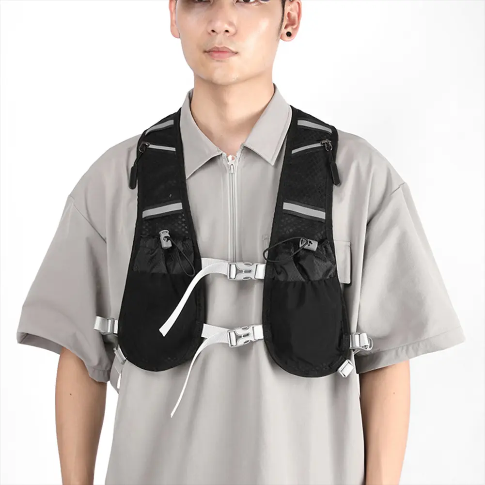 Hydration Running Vest Hiking Vest Pack Multi-pockets Lightweight Cycling Backpack Breathable for Trail Running Marathons