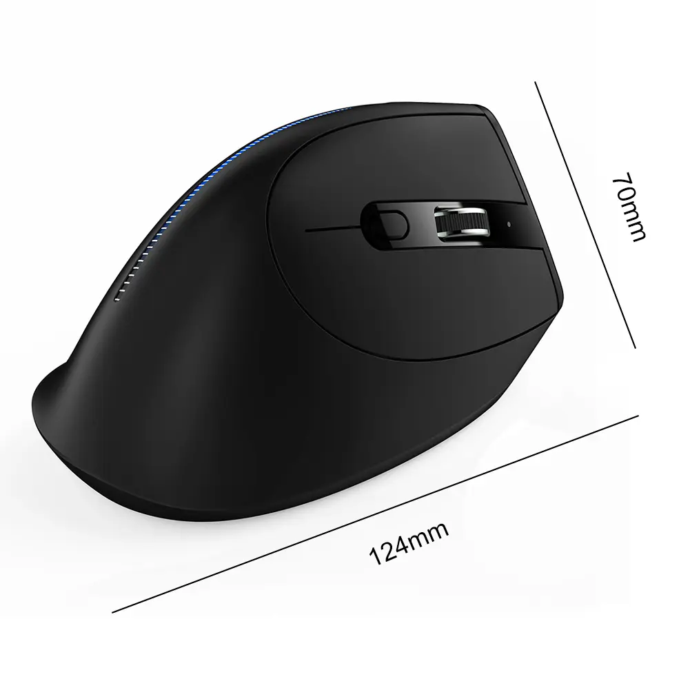 ZELOTES F-36A 2.4G Wireless Mouse Rechargeable Mice Ergonomic 6 Buttons Optical Vertical Mouse 2400 DPI Adjustable Gaming Mouse