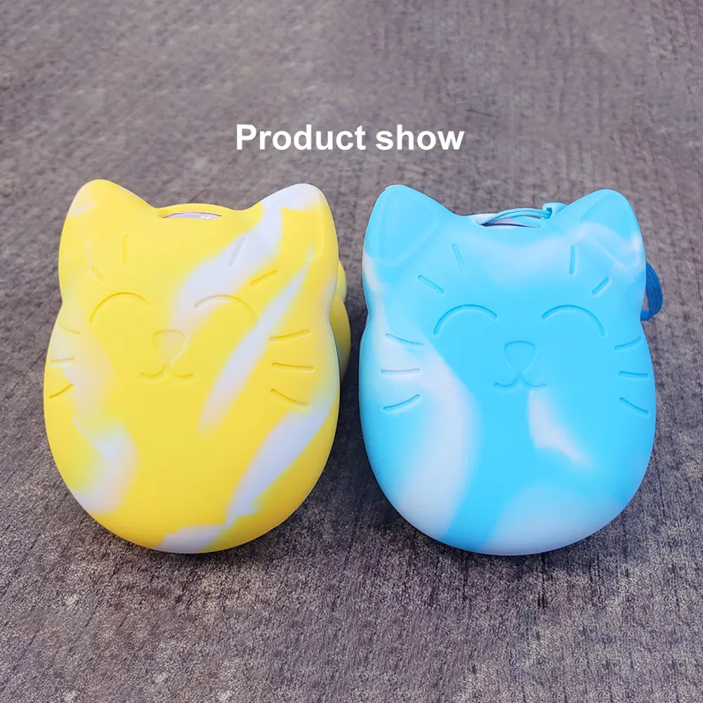 Soft Silicone Comprehensive Protection Skin with Lanyard Waterproof Cartoon Cat Shaped Scratch Proof for Tamagotchi Meets/4U/4U+