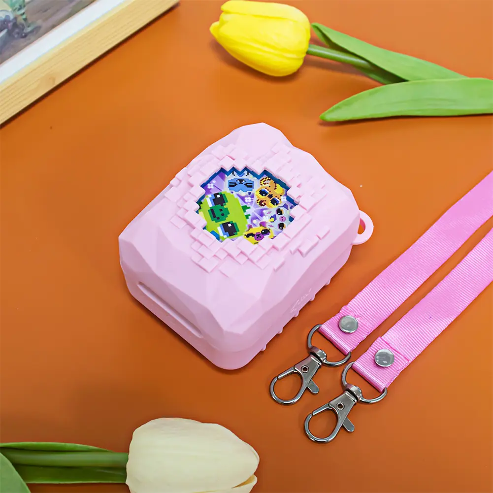3D Cartoon Cute Silicone Case with Lanyard for Bitzee Magicals Interactive Toy Digital Pet Shockproof Anti Drop Protective Skin