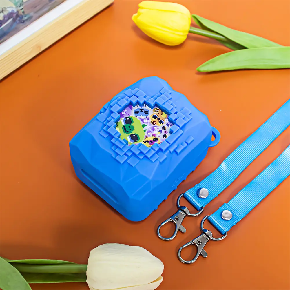 3D Cartoon Cute Silicone Case with Lanyard for Bitzee Magicals Interactive Toy Digital Pet Shockproof Anti Drop Protective Skin