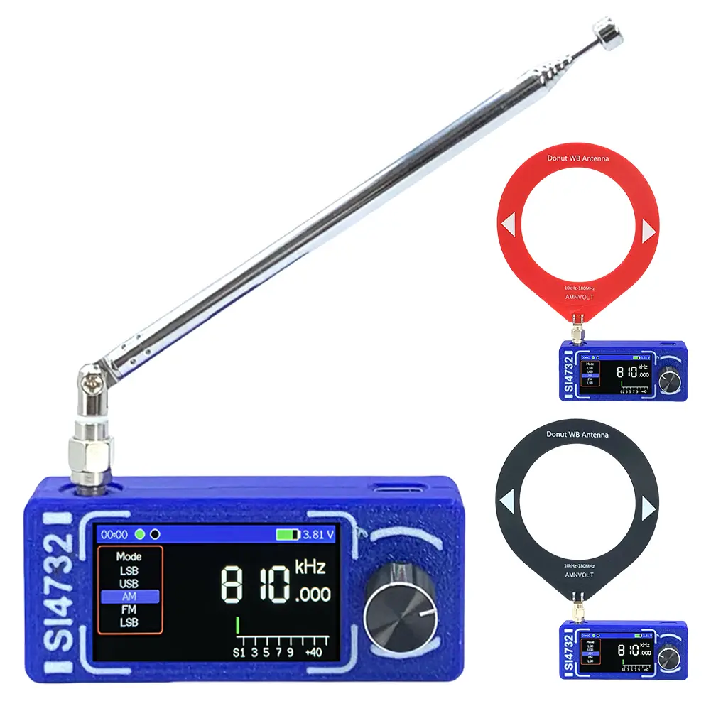 SI4732 DSP Pocket Mini Radio LSB USB AM FM FM/AM Radio 1.9inch IPS Screen Full Band Mini Receiver with Antenna