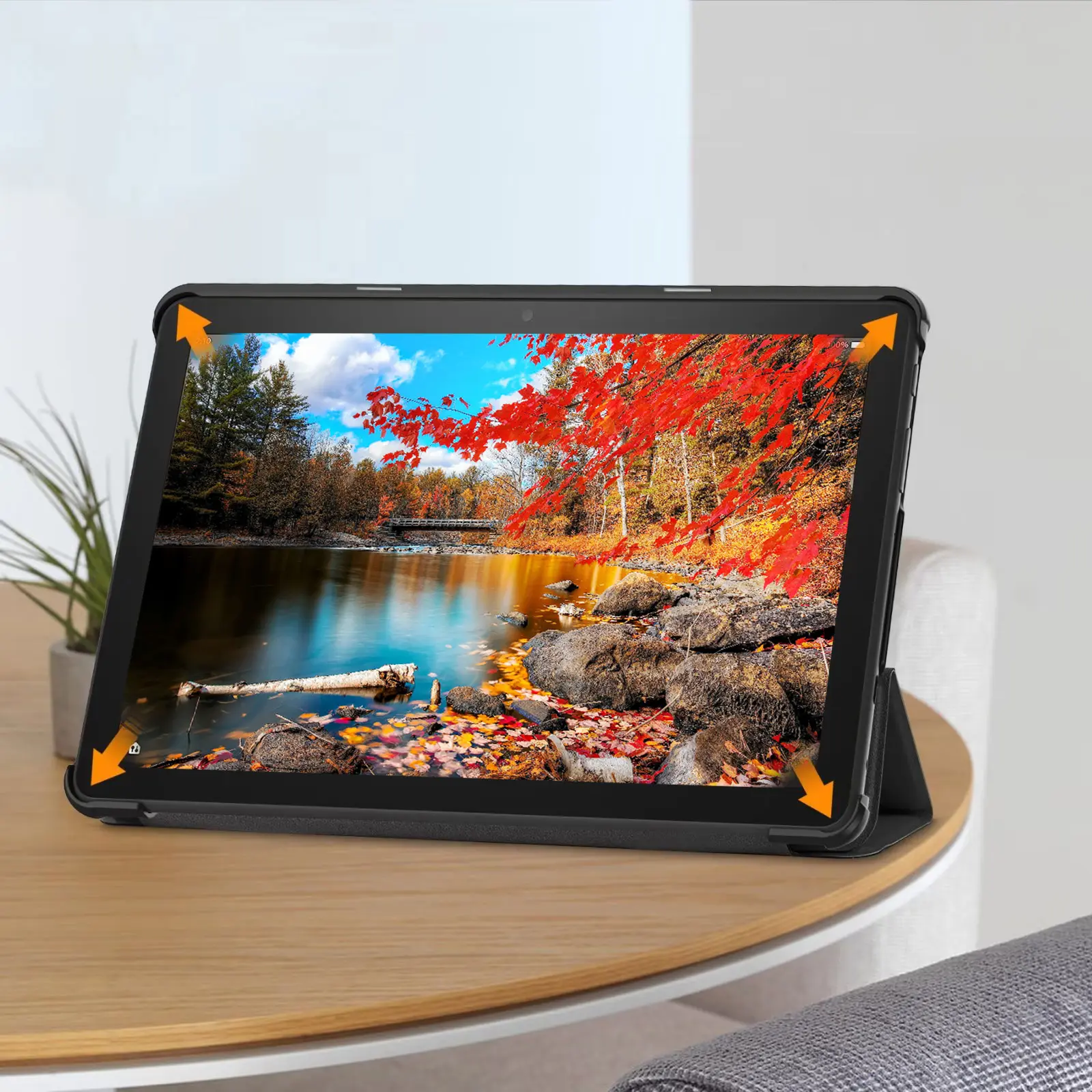 New PU Leather Tablet Case For All-New Amazon Fire HD 10 Tablet (13th Generation, 2023 Release) Shockproof Trifold Stand Cover
