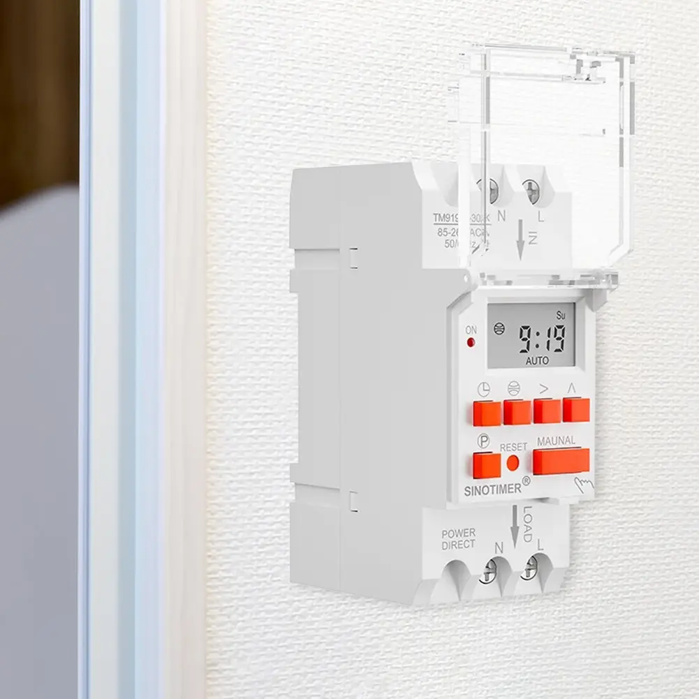 Wide Voltage 85-265V AC Latitude Switch 16A 30A Din Rail for Automatic Calculation Sunrise and Sunset in Latitude and Longitude