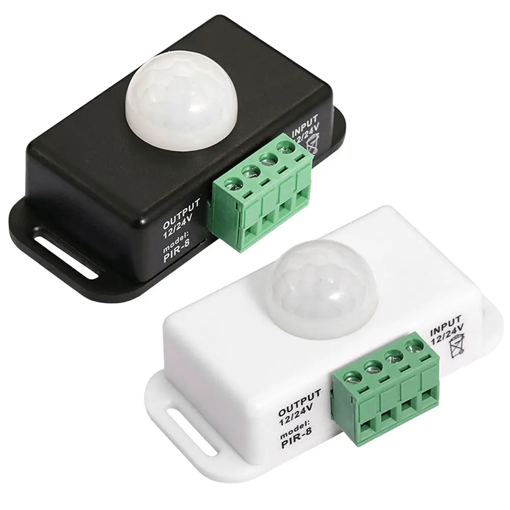 DC 12V 24V 6A IR Infrared Detector Light Switch Module Automatic Adjust PIR Motion Sensor Light Switch for LED Strip Light Lamp