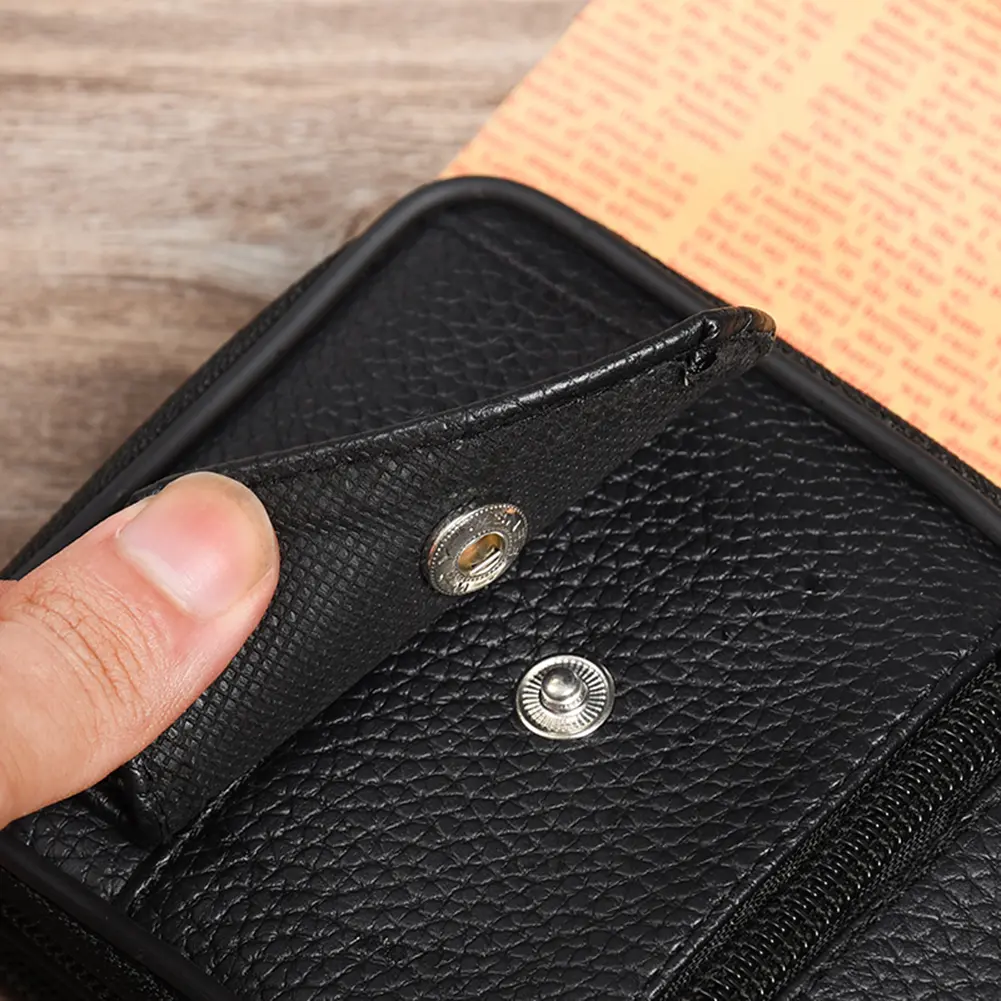 Men Cowhide Leather Fanny Waist Bag Quality Classic Texture Designer Business Male Phone Bags Solid Mobile Phone Belt Bum Pouch