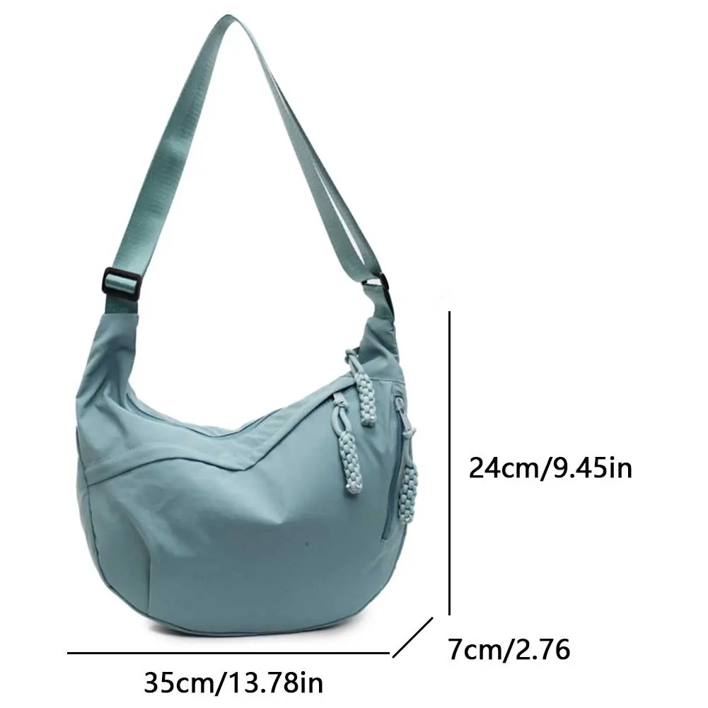 Female All-Match Crossbody Bag Large Capacity Solid Color Sling Bag Water Proof Travel Backpack Date Party Bag