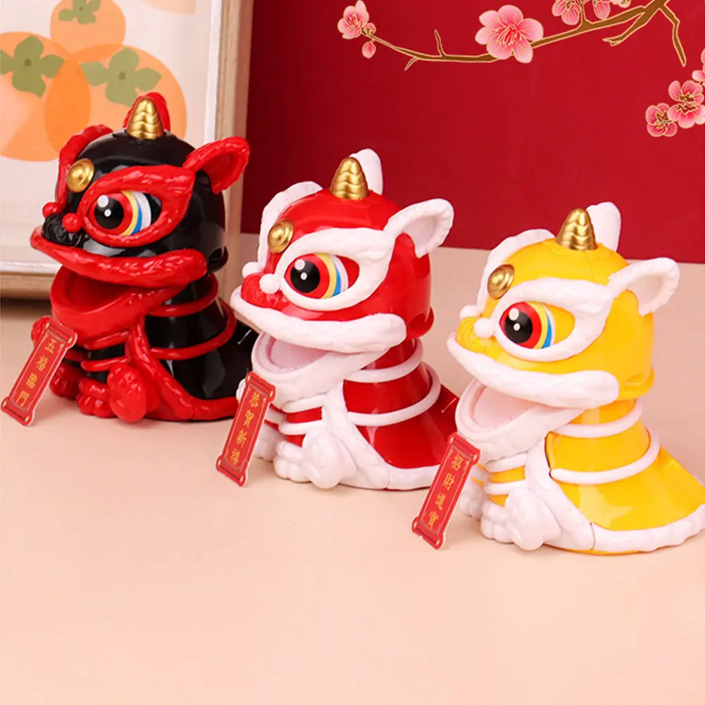 Lion Dance Statue Chinese Style Lion Dance Figure New Year Home Decoration Lion Ornament Lion Tabletop Decoration for Gift