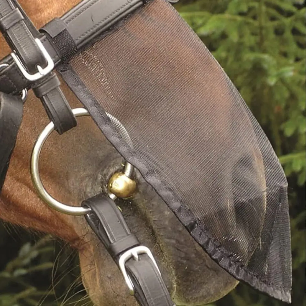 Horse Nose Mosquito Protection Mesh Breathable Livestock Nose Face Cover Horse Fly Mask for Horse Face Protection
