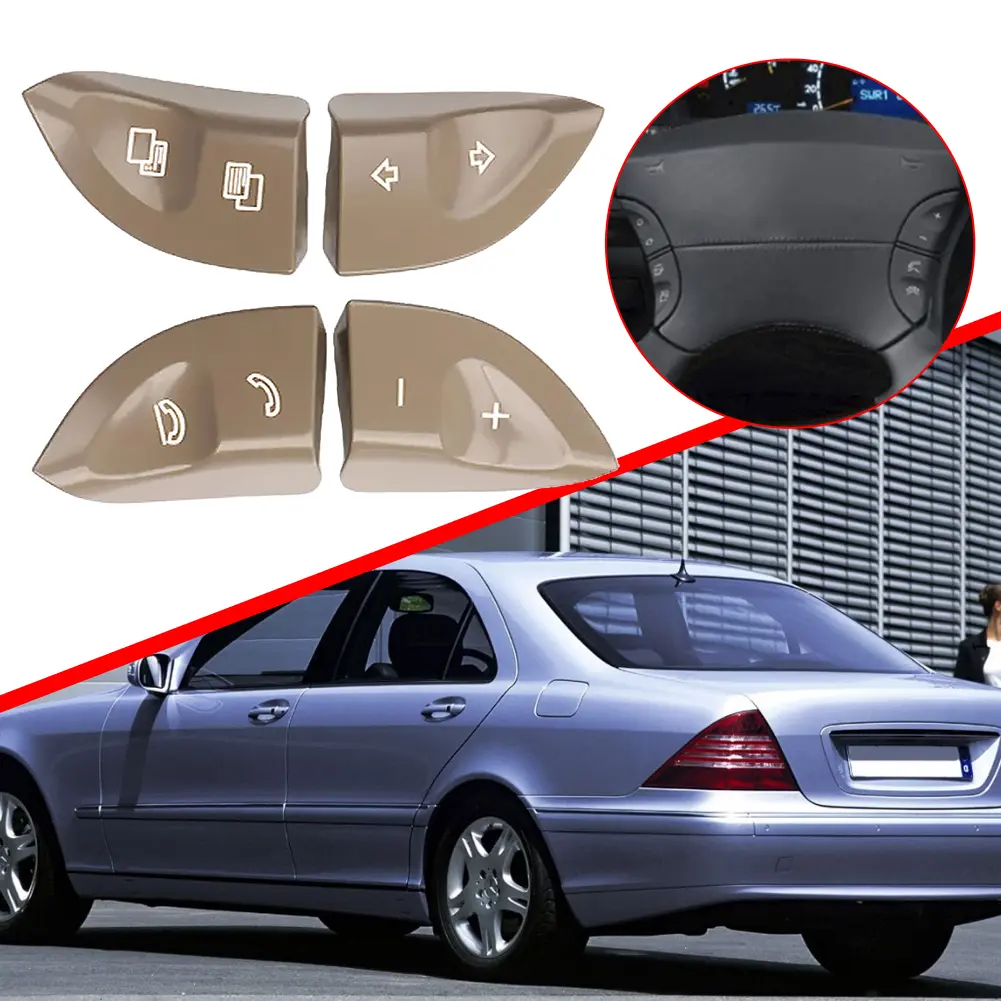 Steering Wheel Control Button Switch Cover 2208210679 Multi-function Steering Wheel Switch Control Key for Benz S CL W220 W215