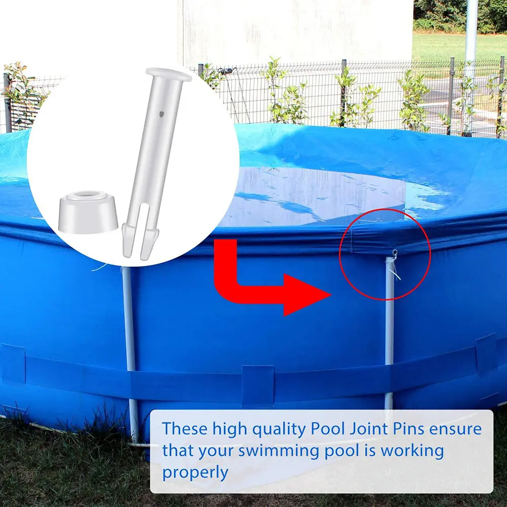 12 Packs Replacement Plastic Pool Joint Pins for Intex 13ft-24ft Metal Frame Pools with 12 Pcs Rubber Seals Swimming Pool Parts